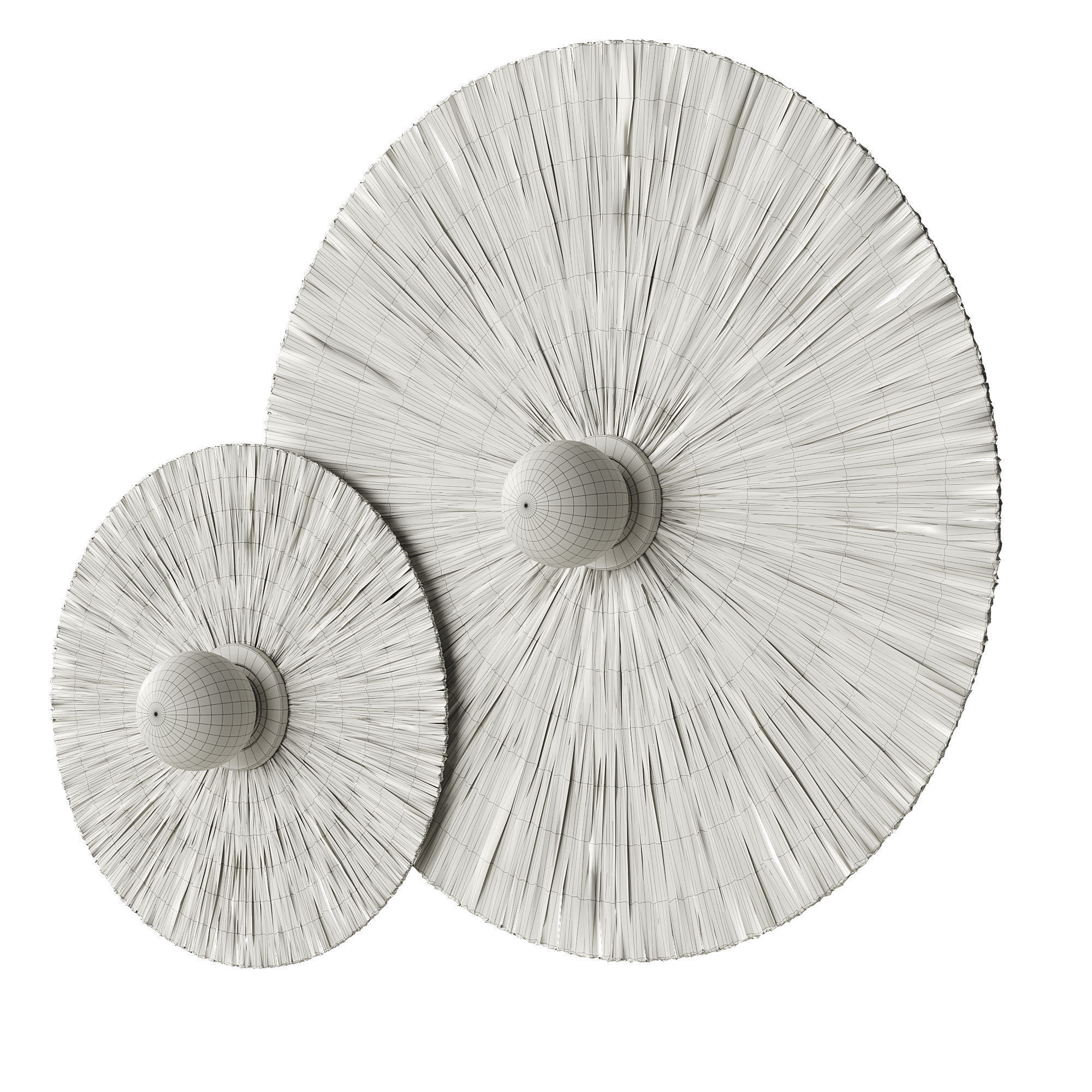 Bra Rafita by La Redoute wall lamp made of Raffia 3D model_4