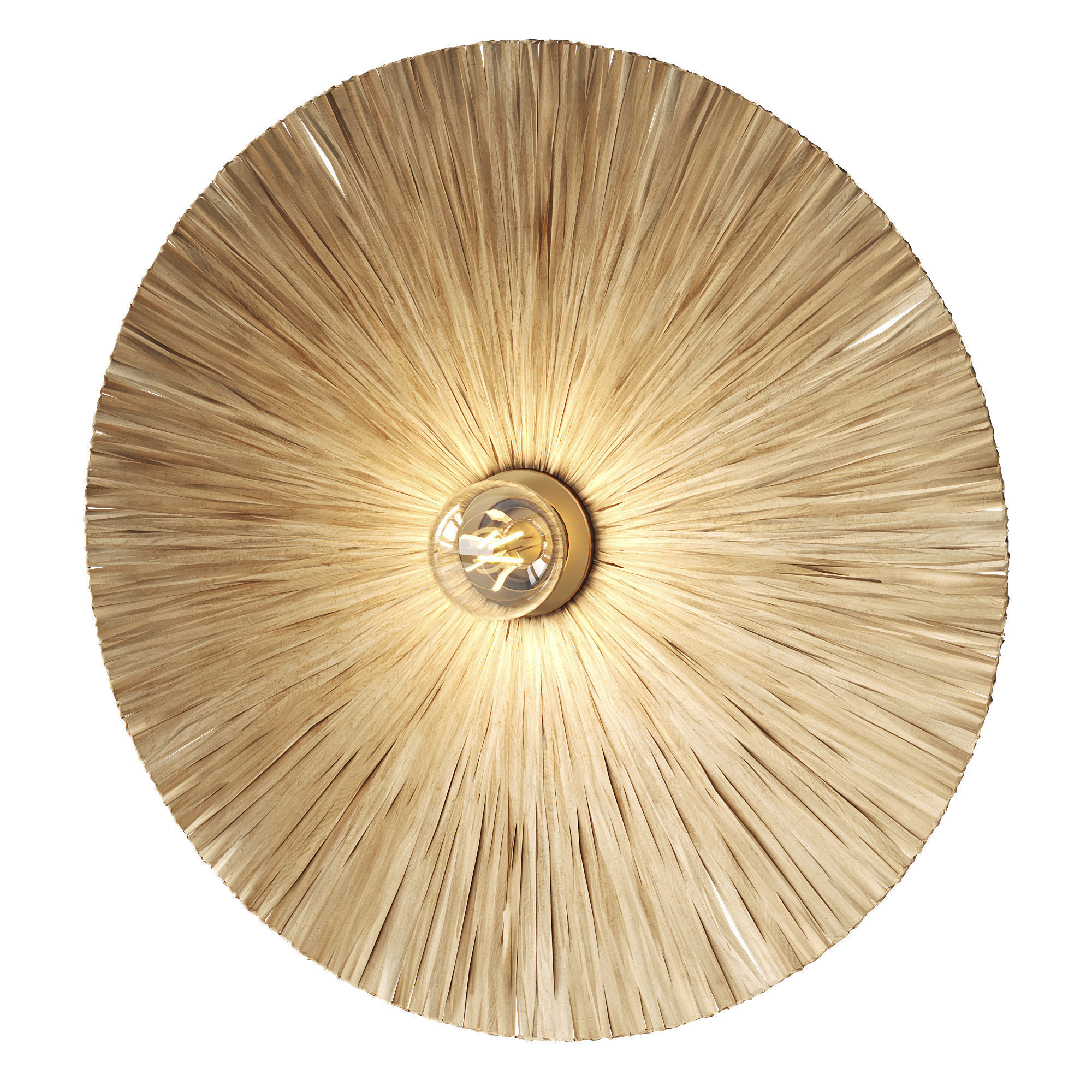 Bra Rafita by La Redoute wall lamp made of Raffia 3D model_2