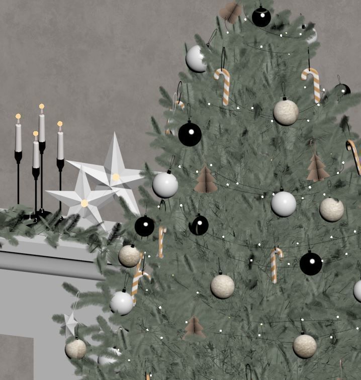 Christmas Decoration Set 03 3D model_10