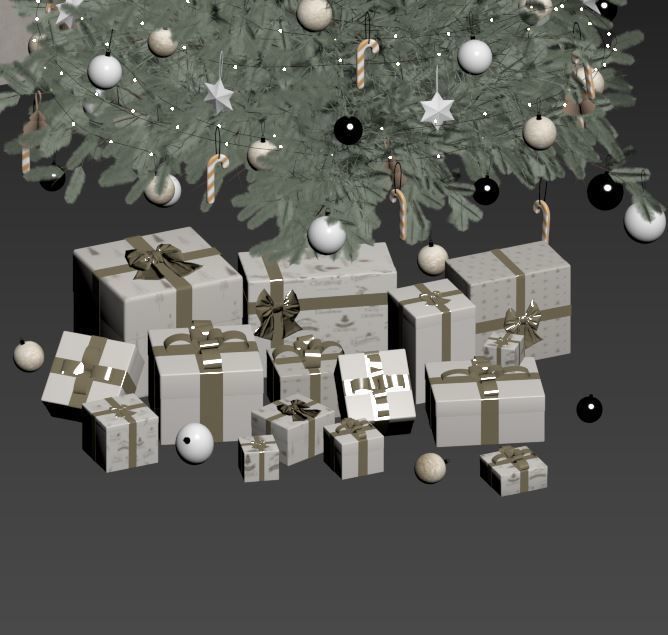 Christmas Decoration Set 03 3D model_8