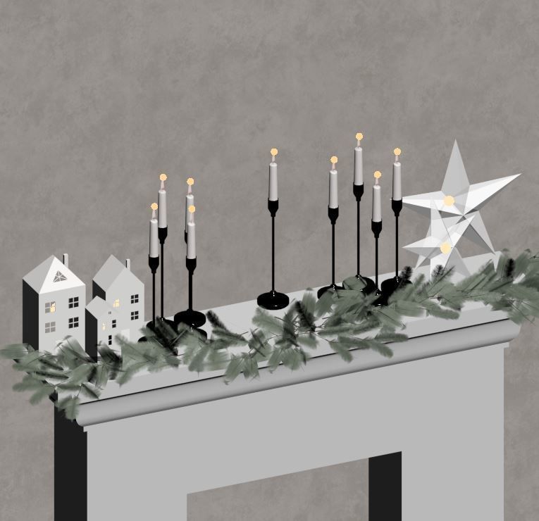 Christmas Decoration Set 03 3D model_13