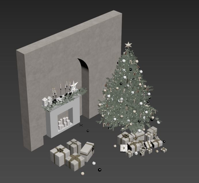 Christmas Decoration Set 03 3D model_9