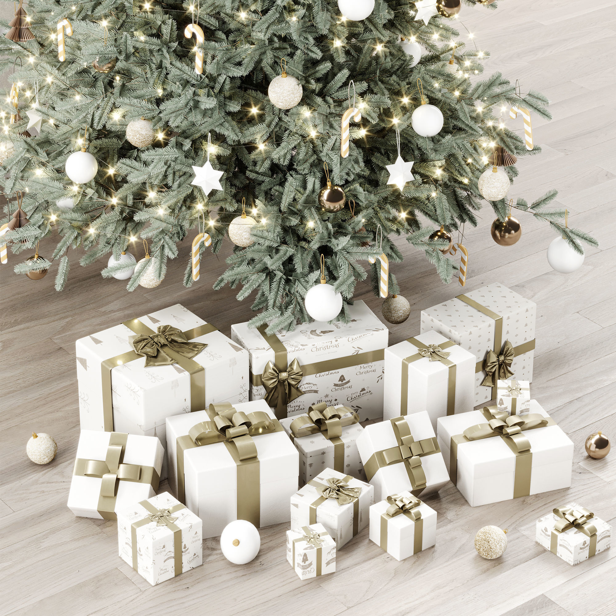 Christmas Decoration Set 03 3D model_3