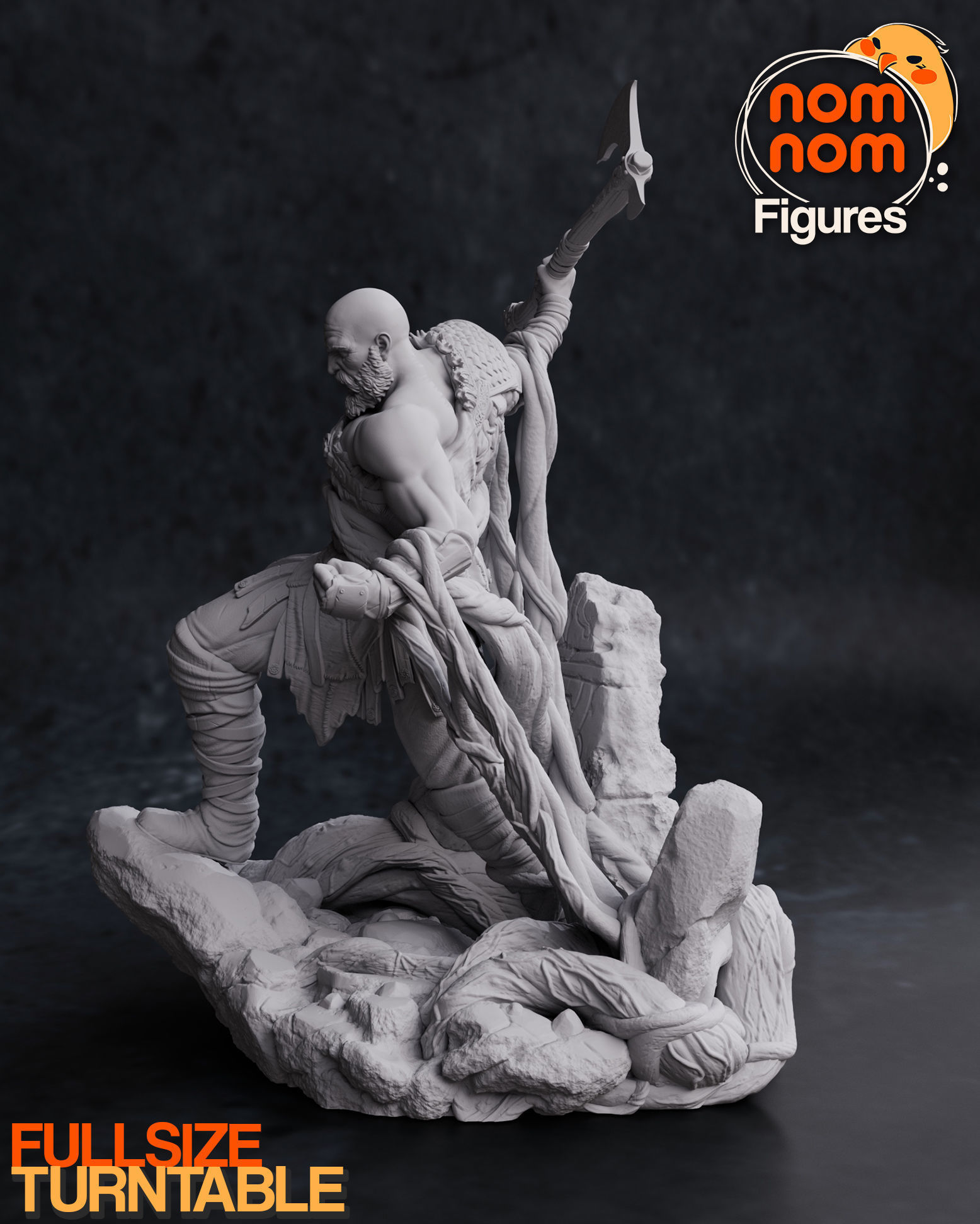 Kratos from God of War 3D print model_5