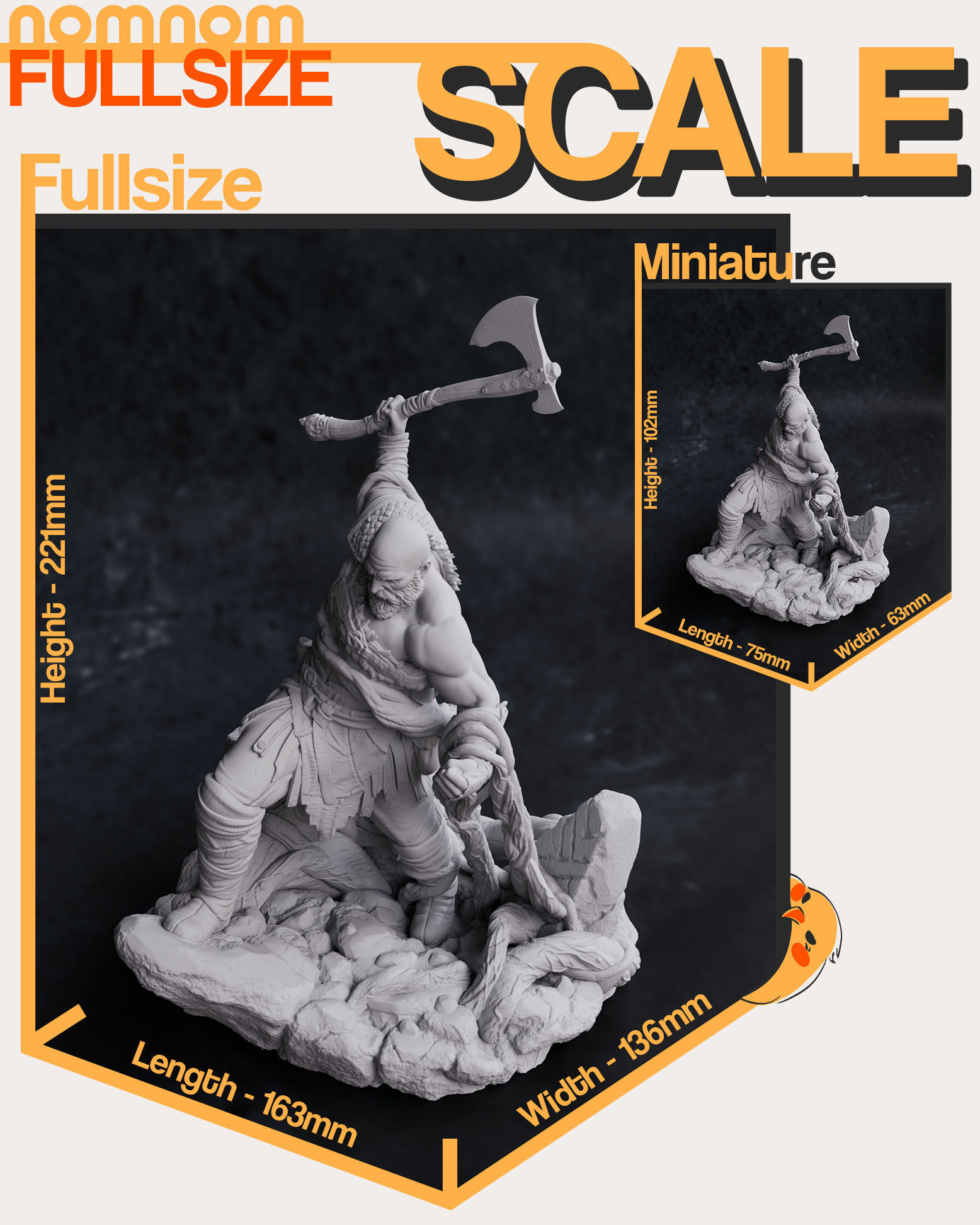 Kratos from God of War 3D print model_2