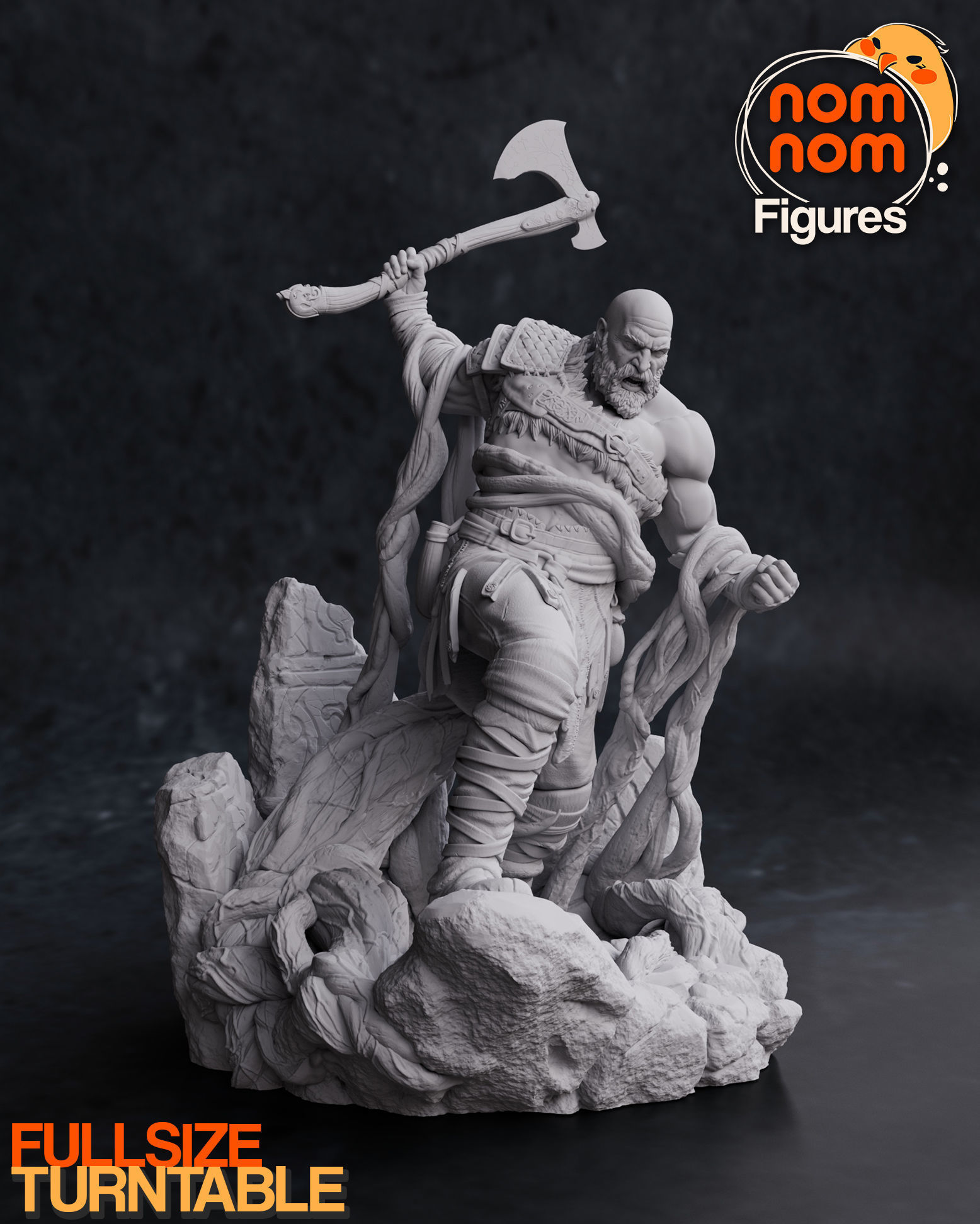 Kratos from God of War 3D print model_4