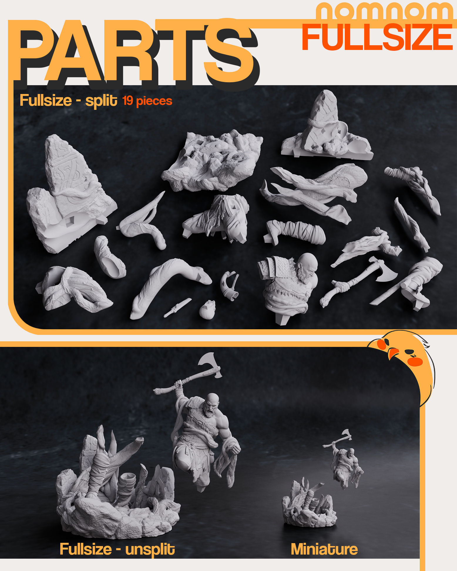 Kratos from God of War 3D print model_1