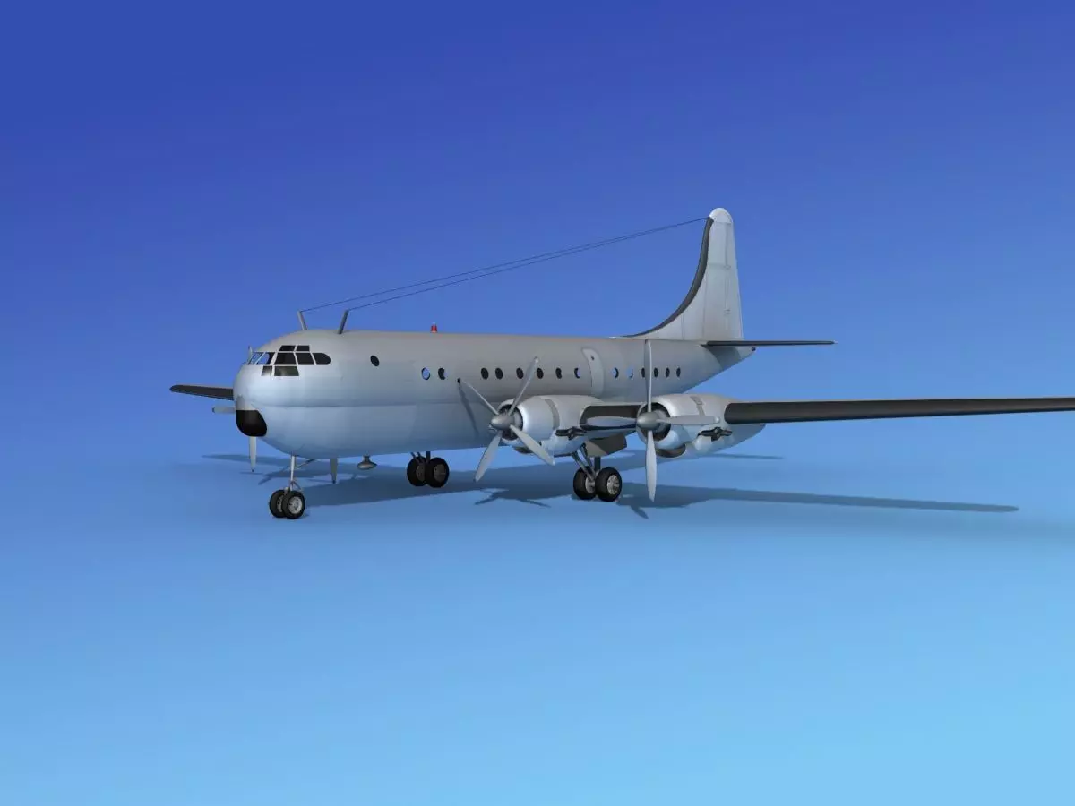 Boeing 377 Bare Metal 3D model_0