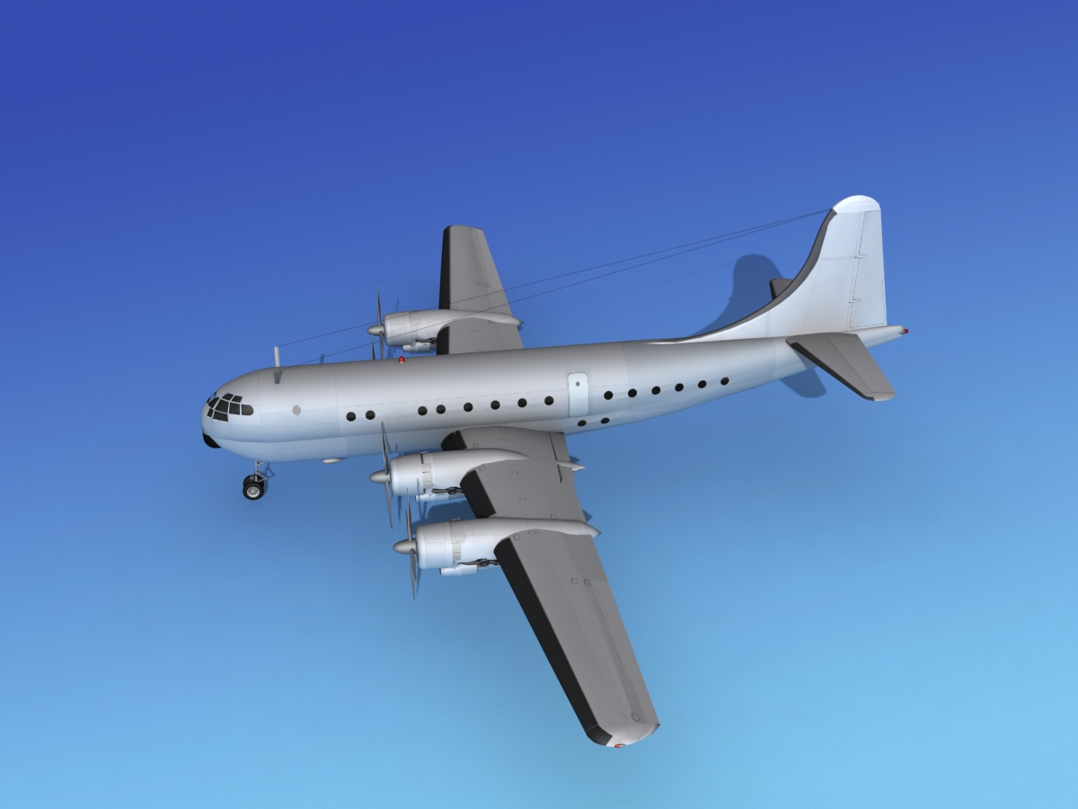 Boeing 377 Bare Metal 3D model_9