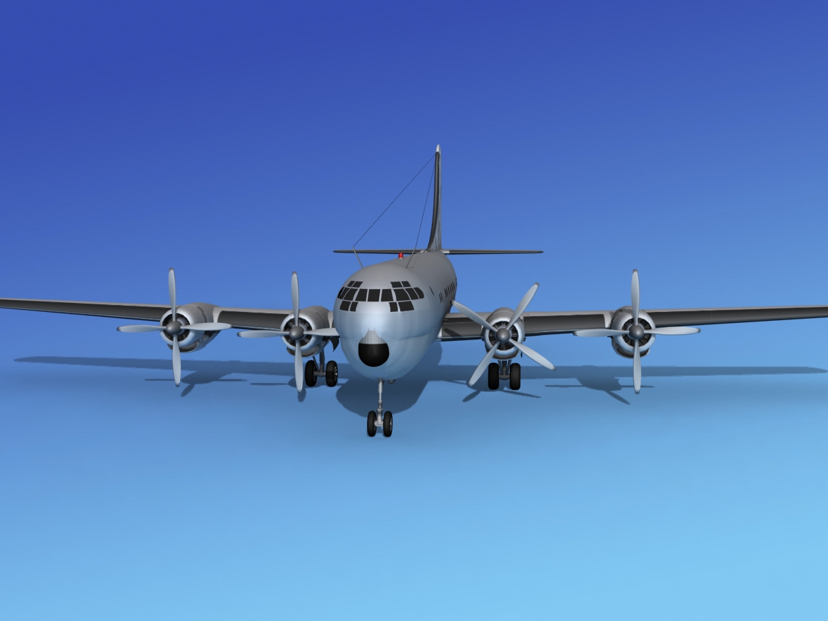 Boeing 377 Bare Metal 3D model_1