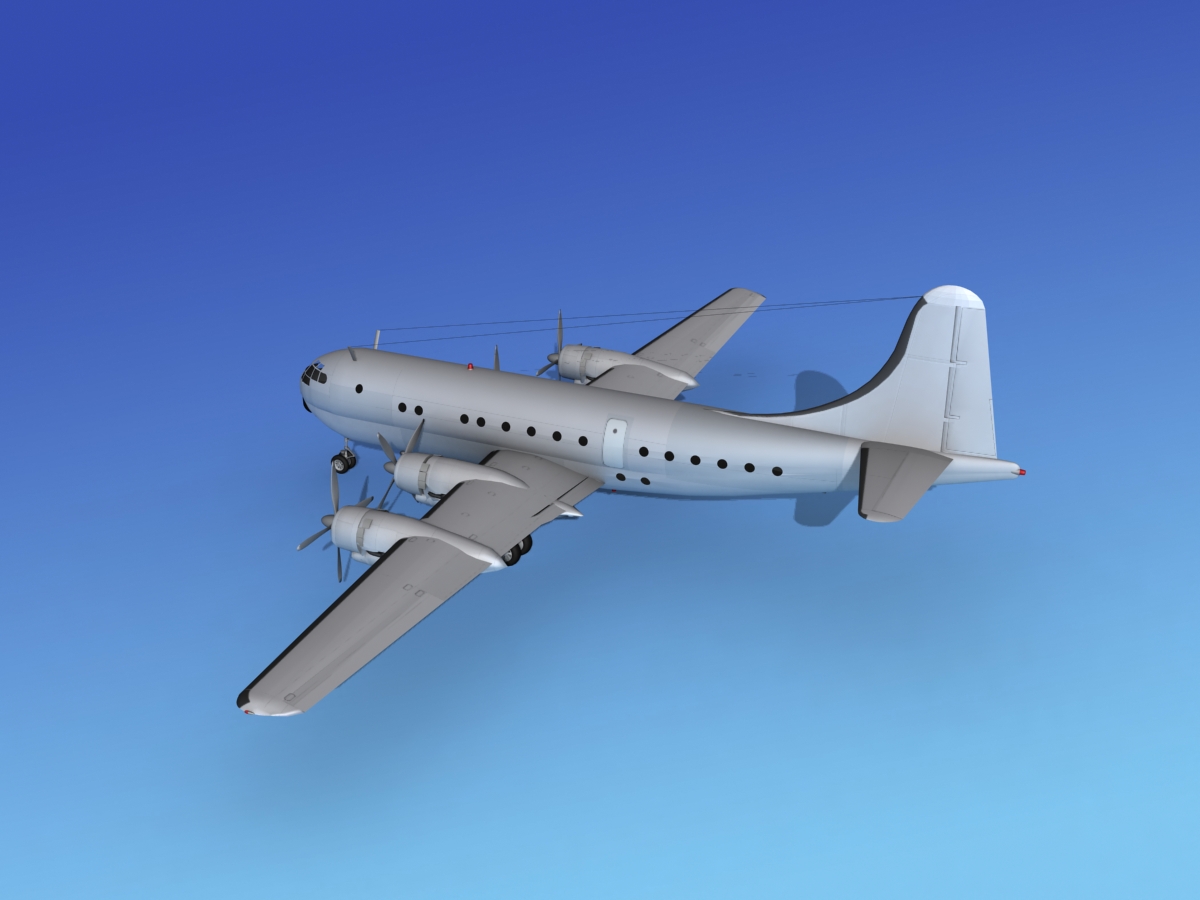 Boeing 377 Bare Metal 3D model_8