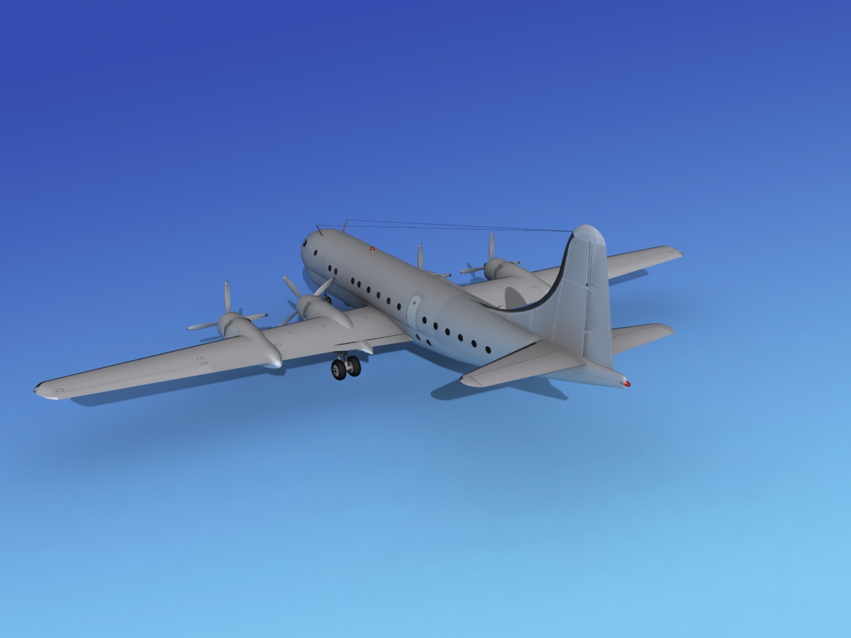 Boeing 377 Bare Metal 3D model_7