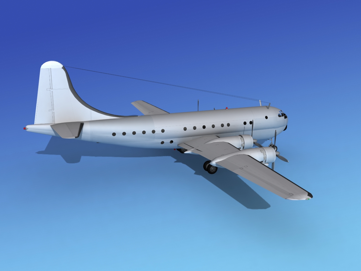 Boeing 377 Bare Metal 3D model_4