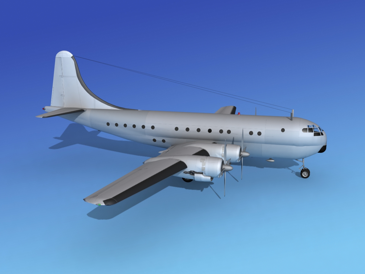 Boeing 377 Bare Metal 3D model_3