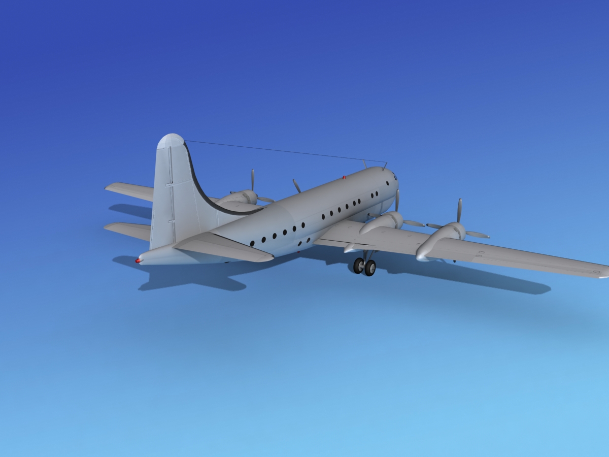 Boeing 377 Bare Metal 3D model_5