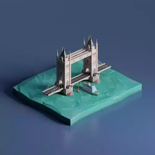 London Tower  Low-poly 3D model