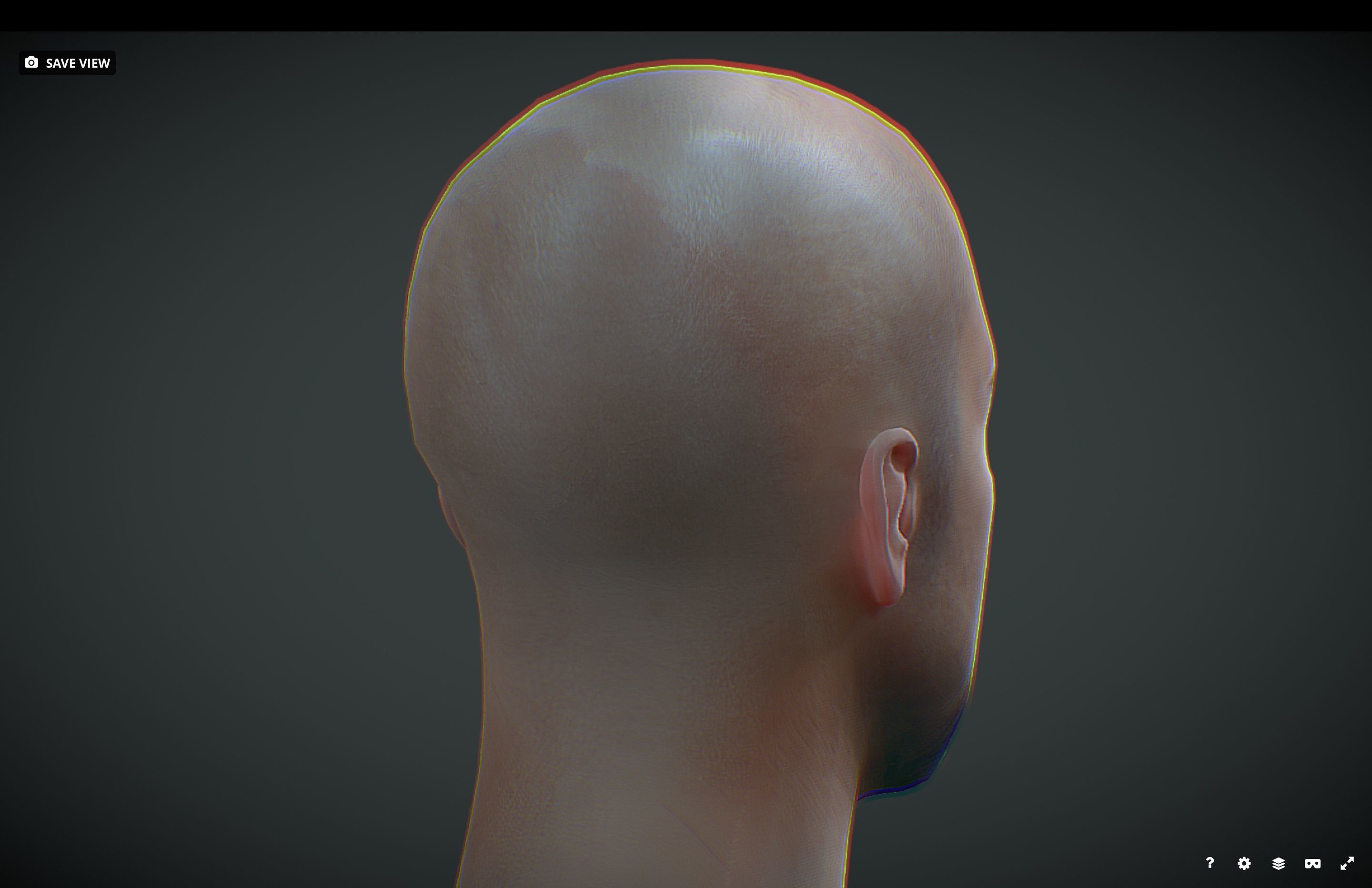 Male head Realistic Perfect Head Low-poly 3D model_2