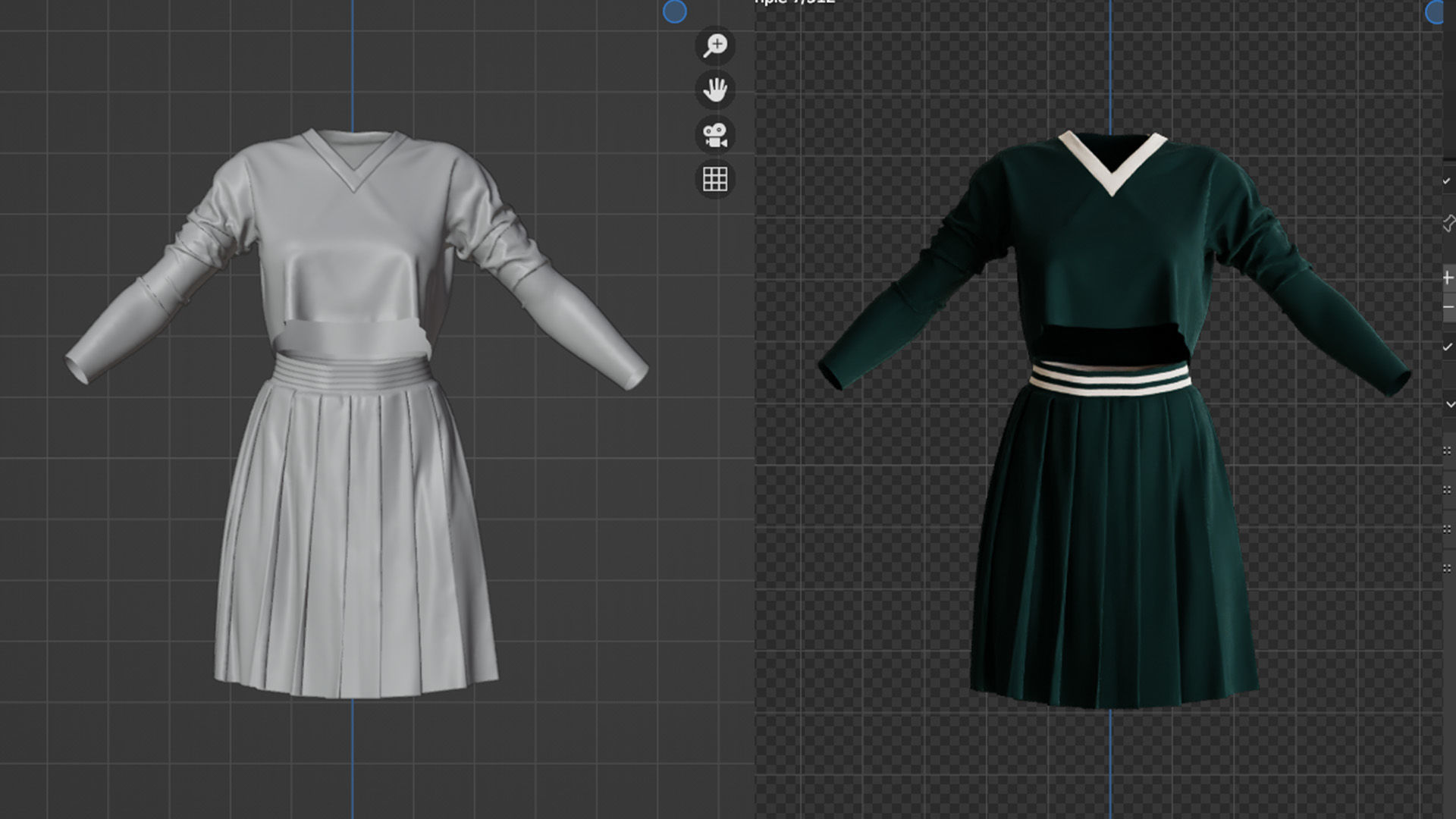 3 Tennis outfits vol01 3D model_8