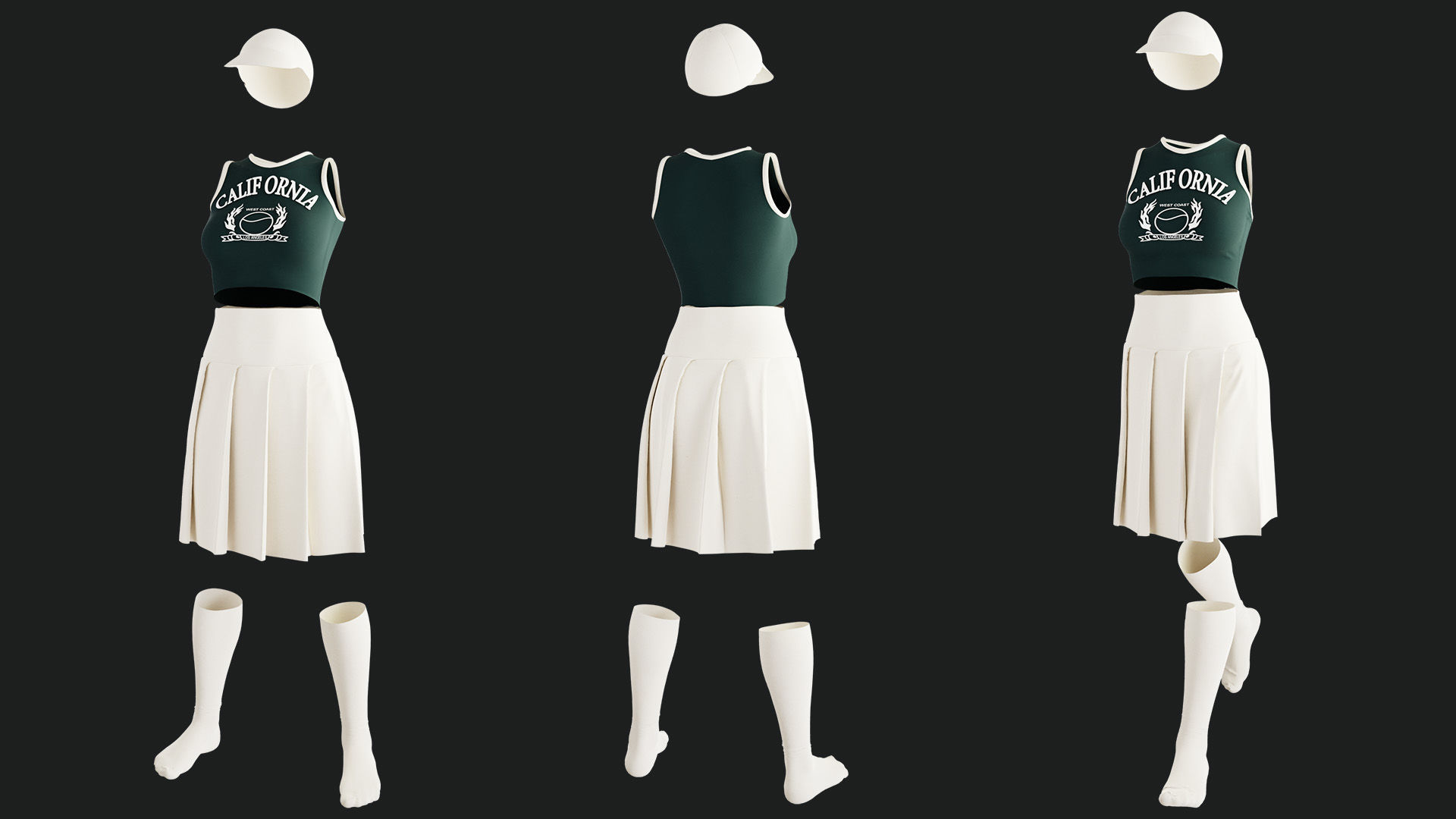 3 Tennis outfits vol01 3D model_3