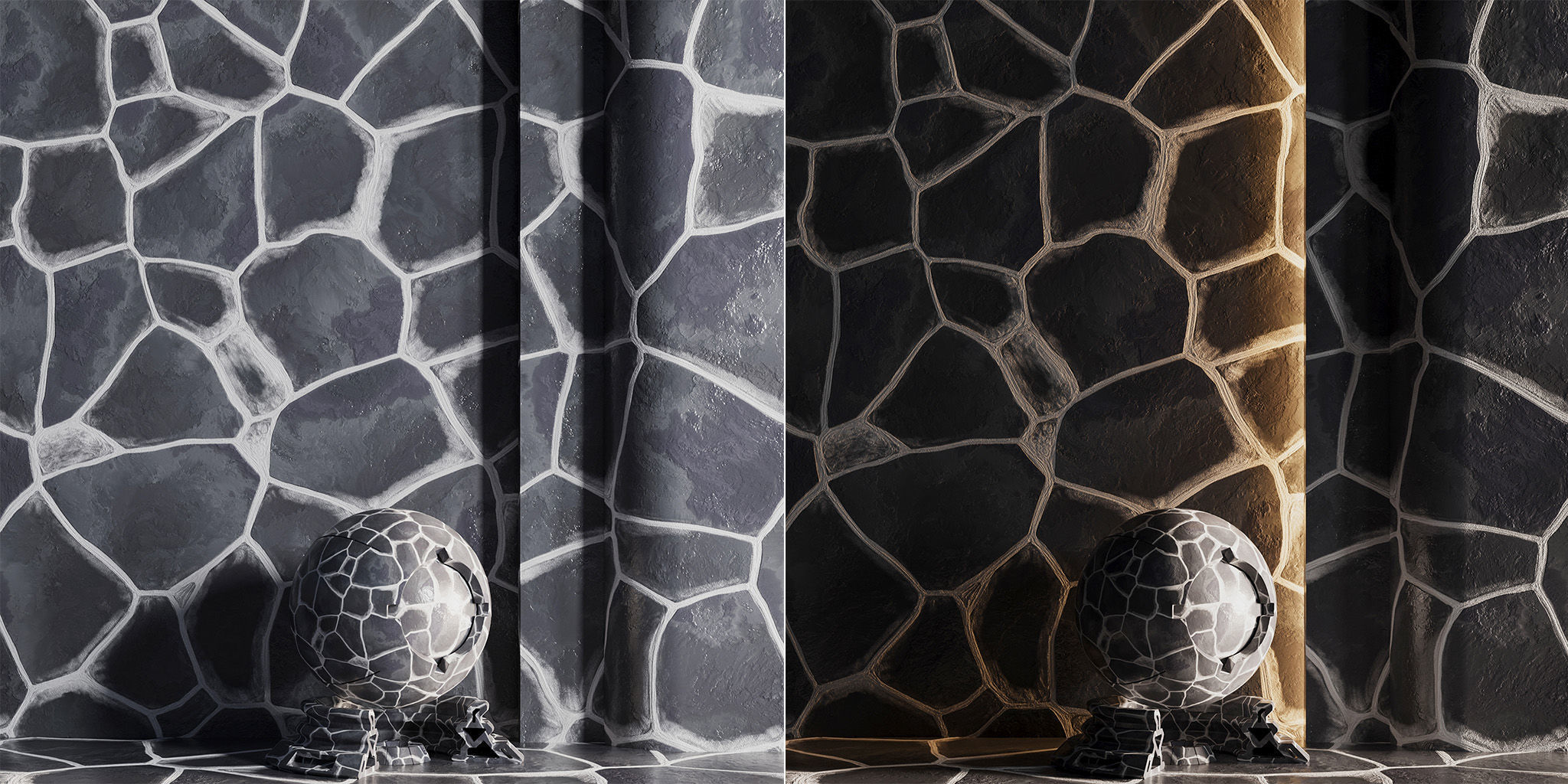 H96 Stone Field - PBR - 4K - Seamless 3D model_9