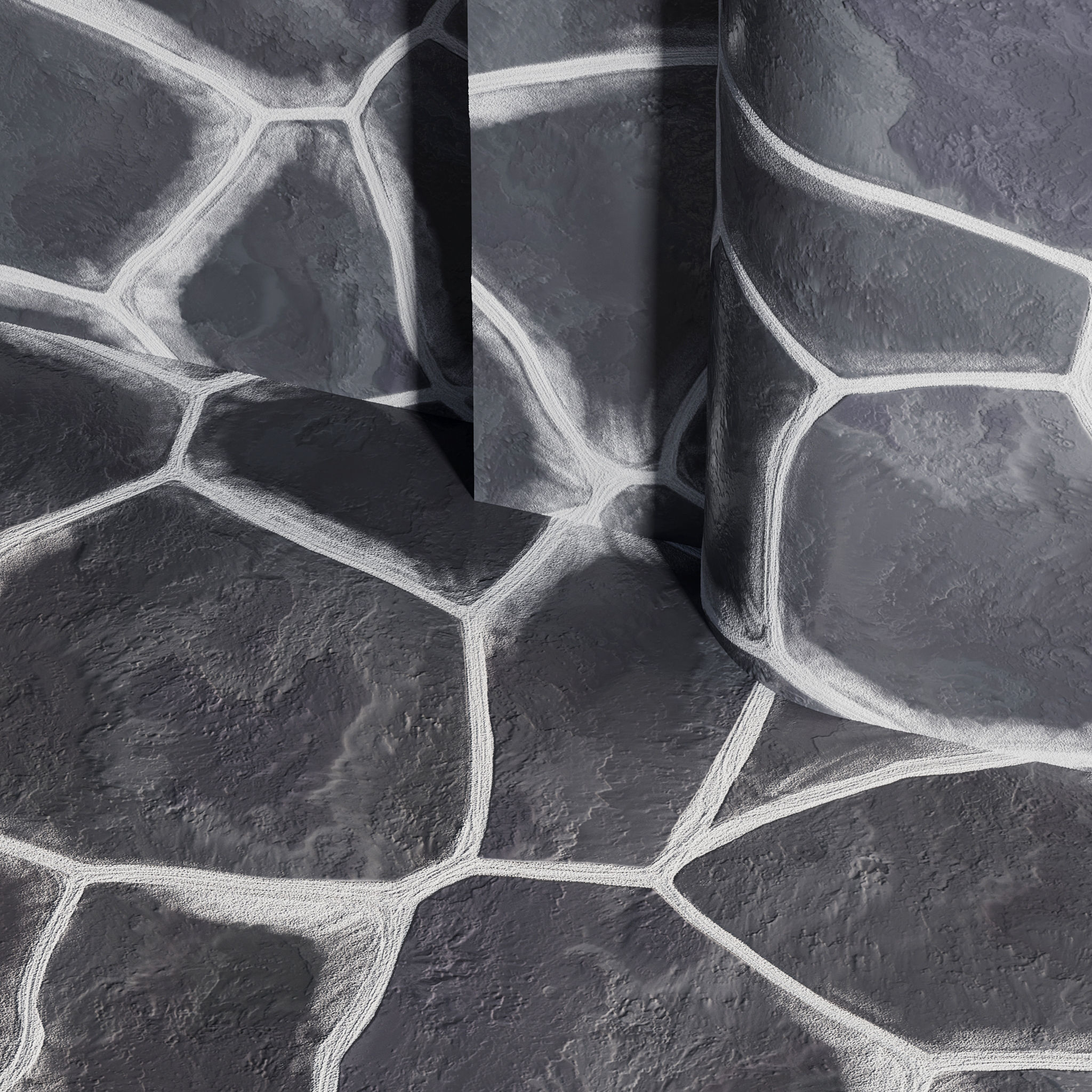 H96 Stone Field - PBR - 4K - Seamless 3D model_5