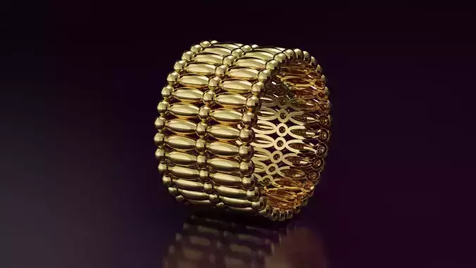 free form bead band Ring N2 