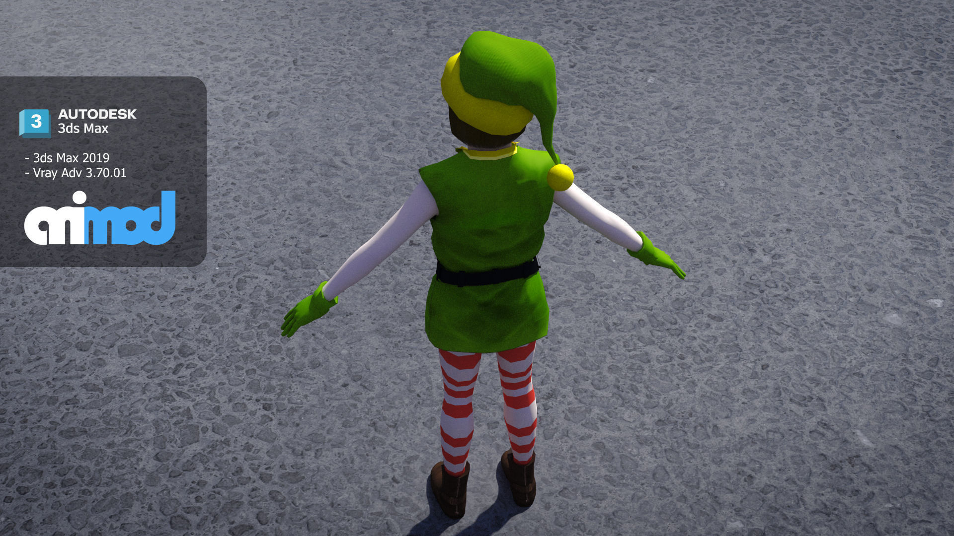 Christmas Elf 0009 3D model_4