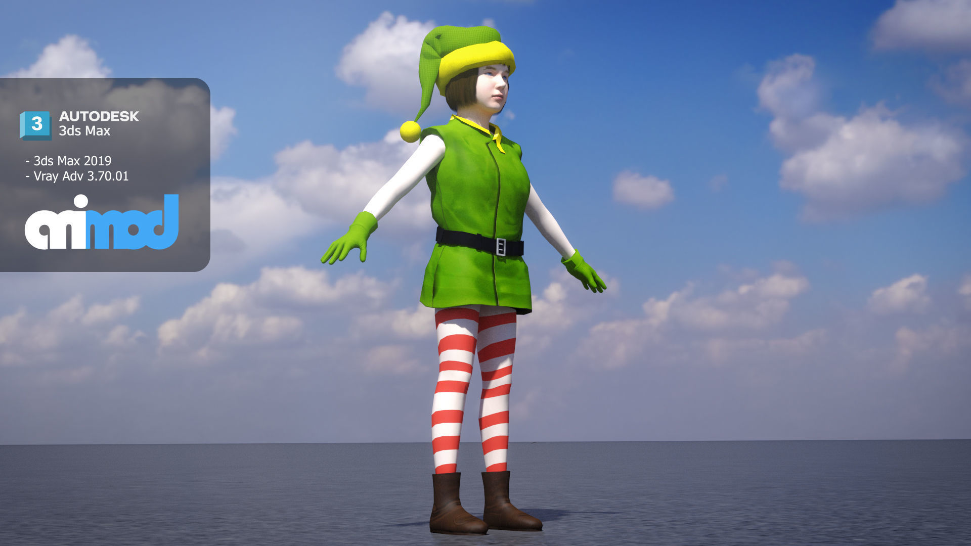 Christmas Elf 0009 3D model_2