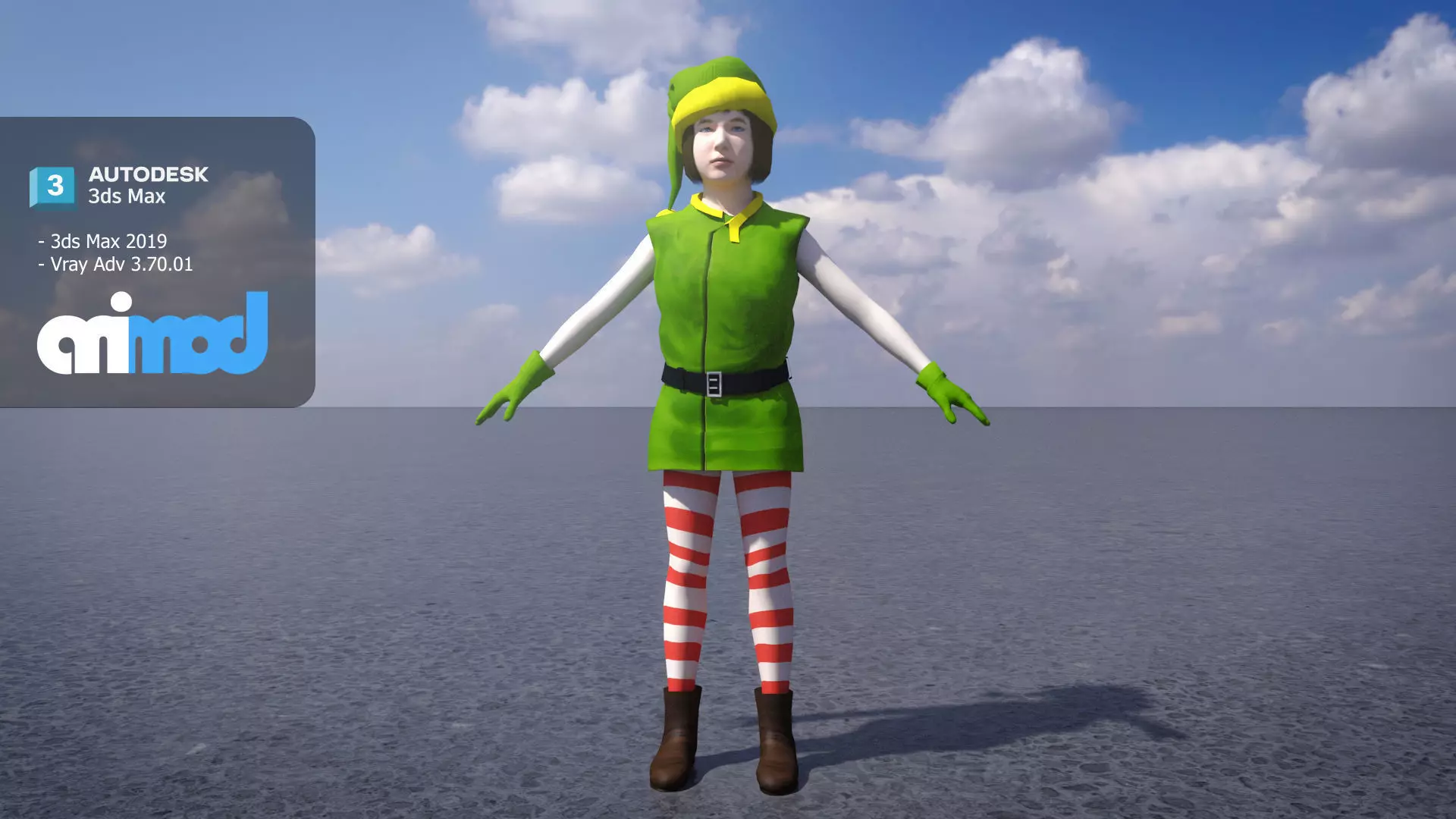 Christmas Elf 0009 3D model_0