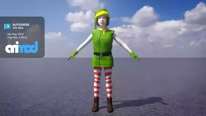 Christmas Elf 0009 3D model