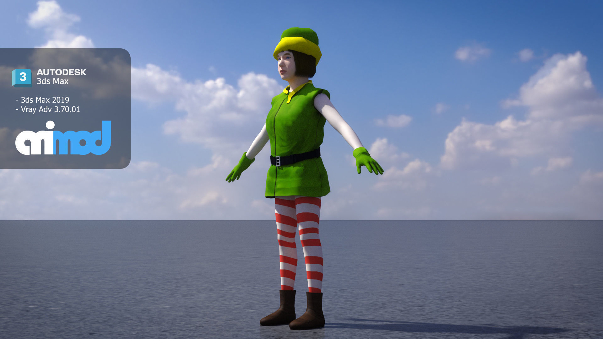 Christmas Elf 0009 3D model_1