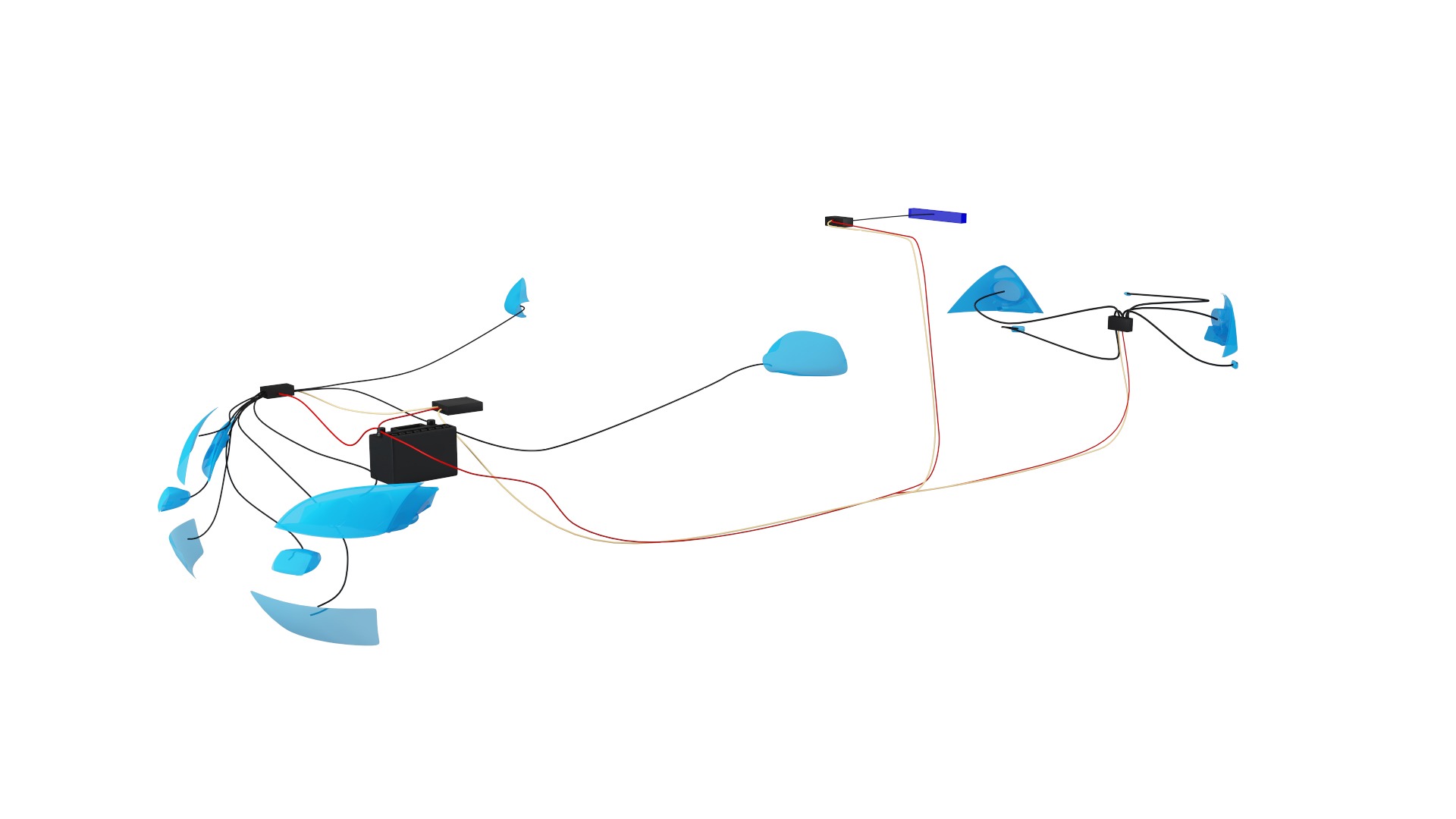 Wiring Inside a Car 3D model_1