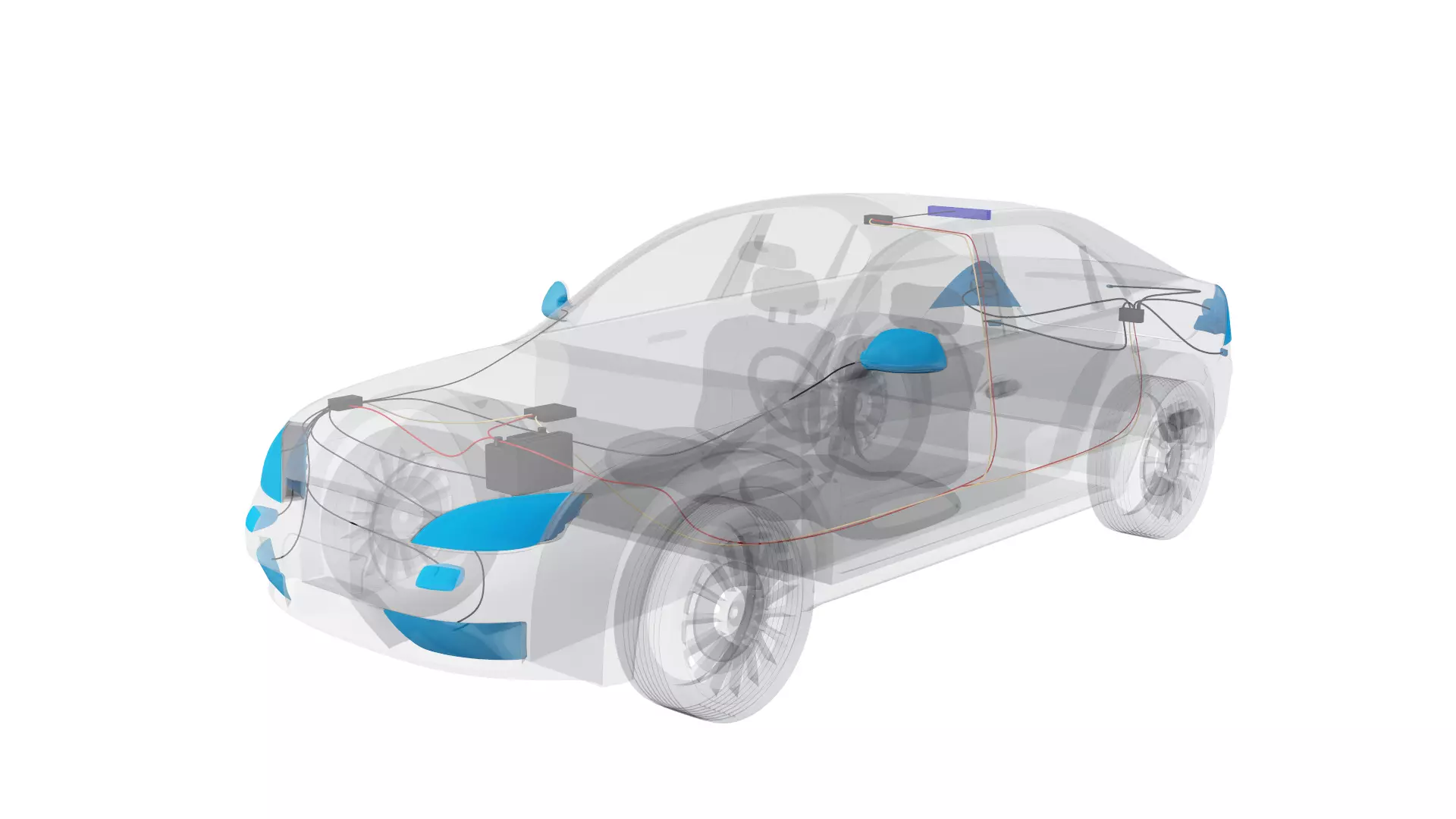 Wiring Inside a Car 3D model_0