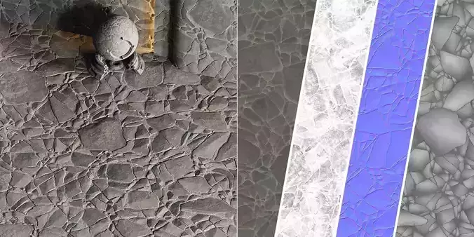 H102 Stone Field - PBR - 4K - Seamless