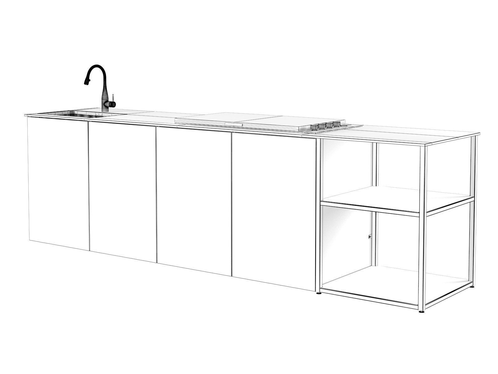 Modus Outdoor Kitchen Comp4 3D model_2