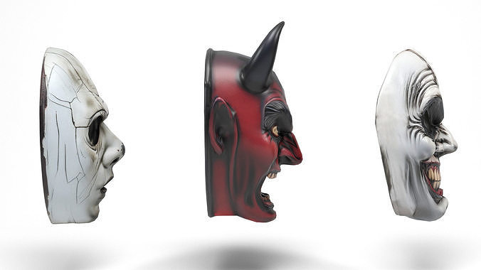 Horror Masks 1 Low-poly 3D model 5