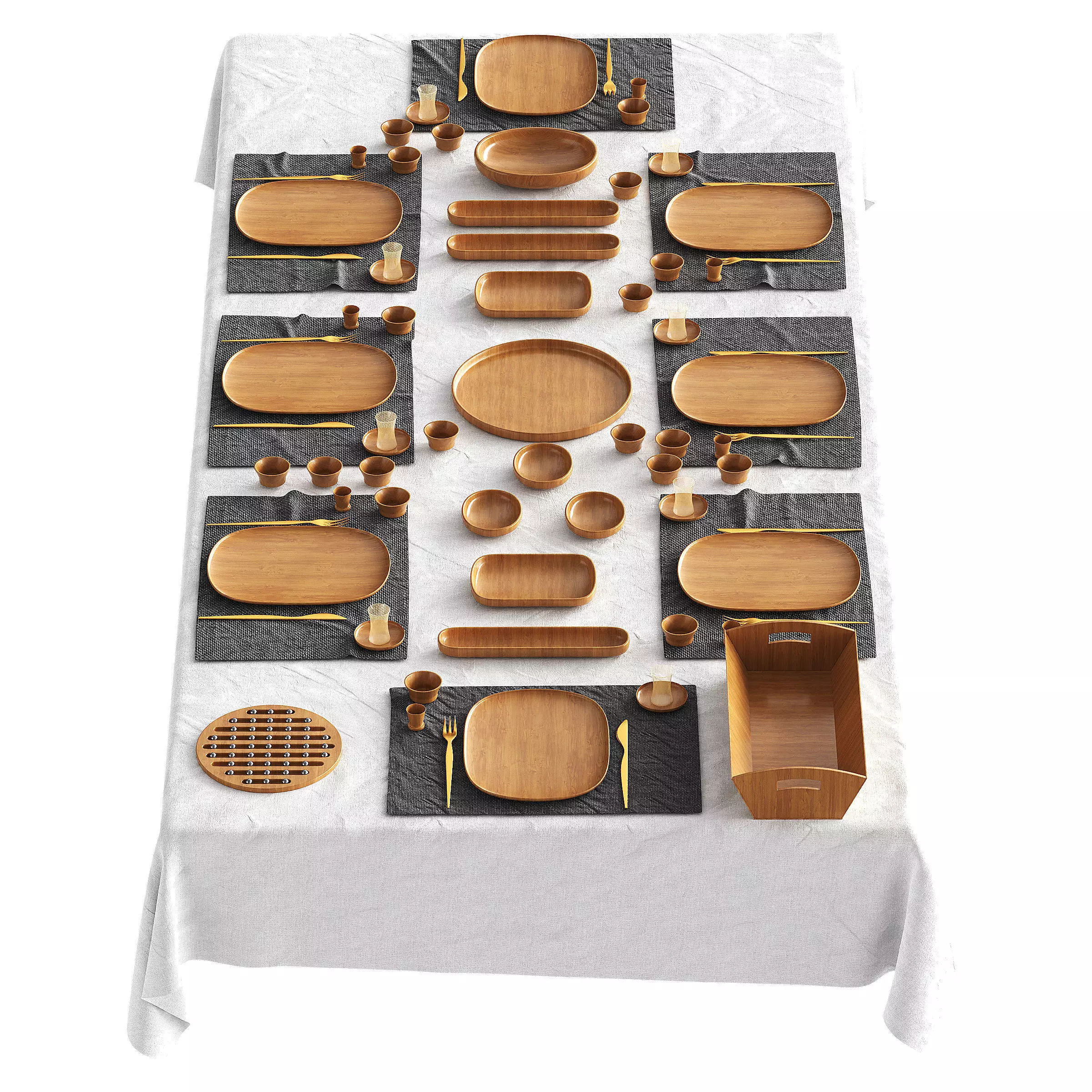 Set the table Low-poly 3D model