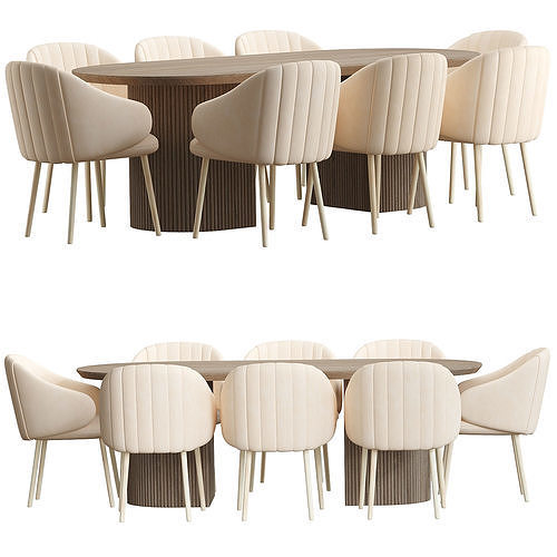 LXR 23 chair Osten Table Free 3D model