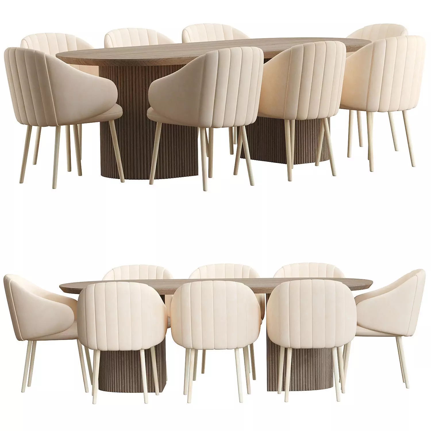 LXR 23 chair Osten Table Free 3D model