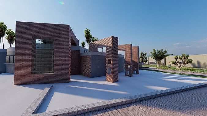 Casa Scene-villa-modern house-Dolfin villa 3D model 5
