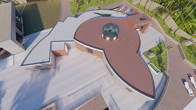 Casa Scene-villa-modern house-Dolfin villa 3D model 4