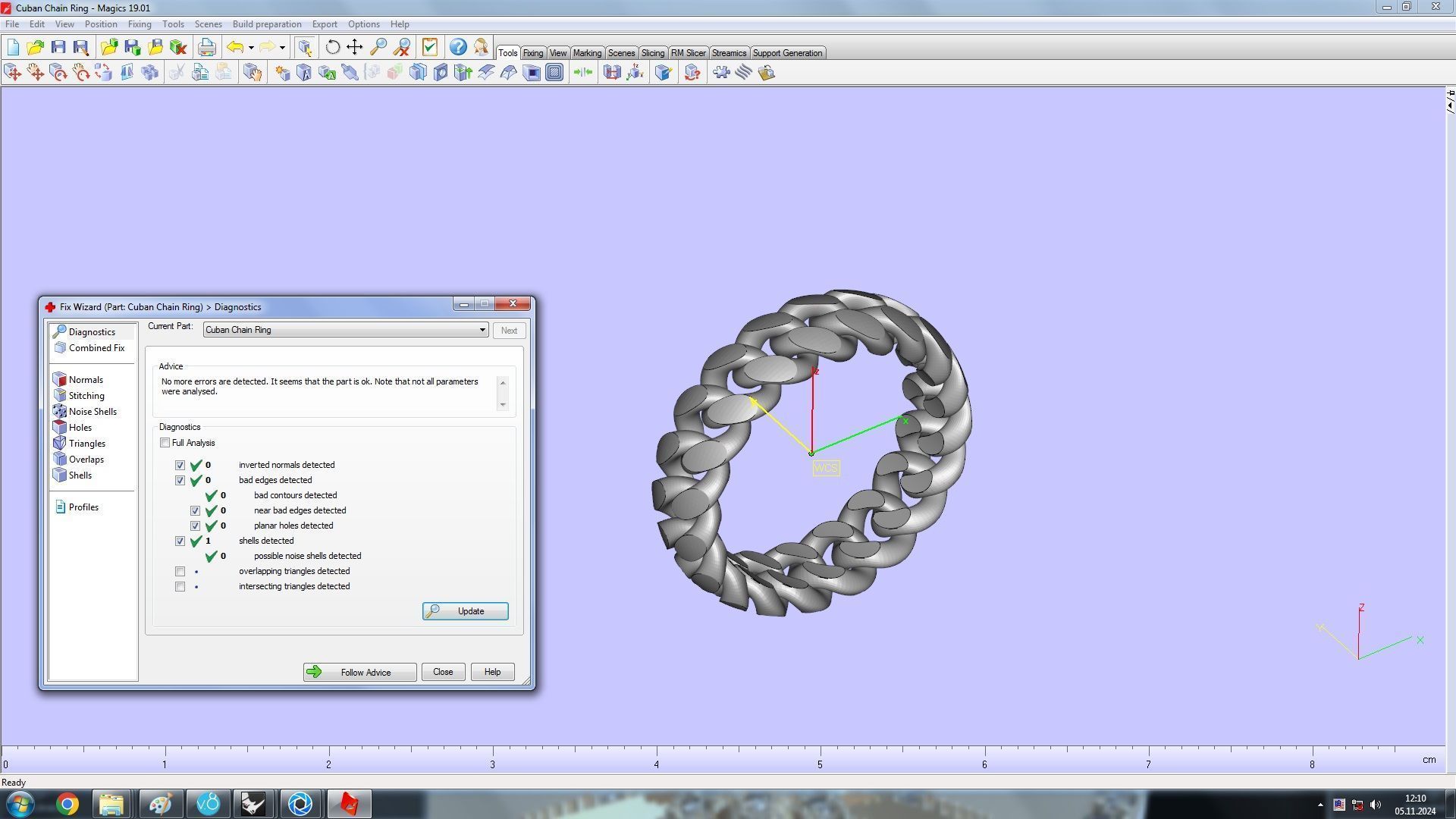 Miami Cuban Link Chain Simple Ring 16 5mm 3D print model_12