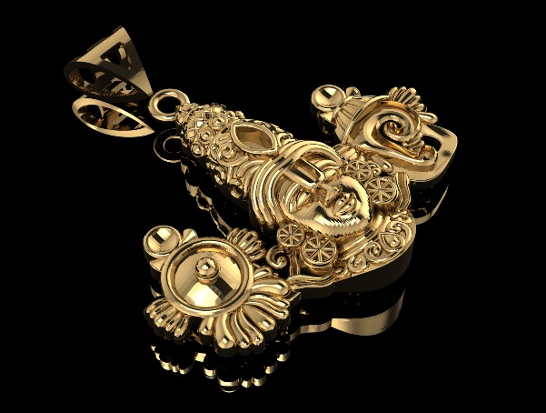 Balaji Pendant 3D print model_2