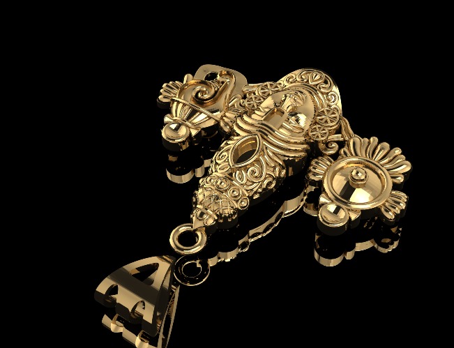 Balaji Pendant 3D print model_7