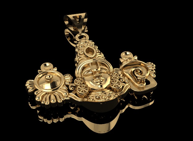 Balaji Pendant 3D print model_3