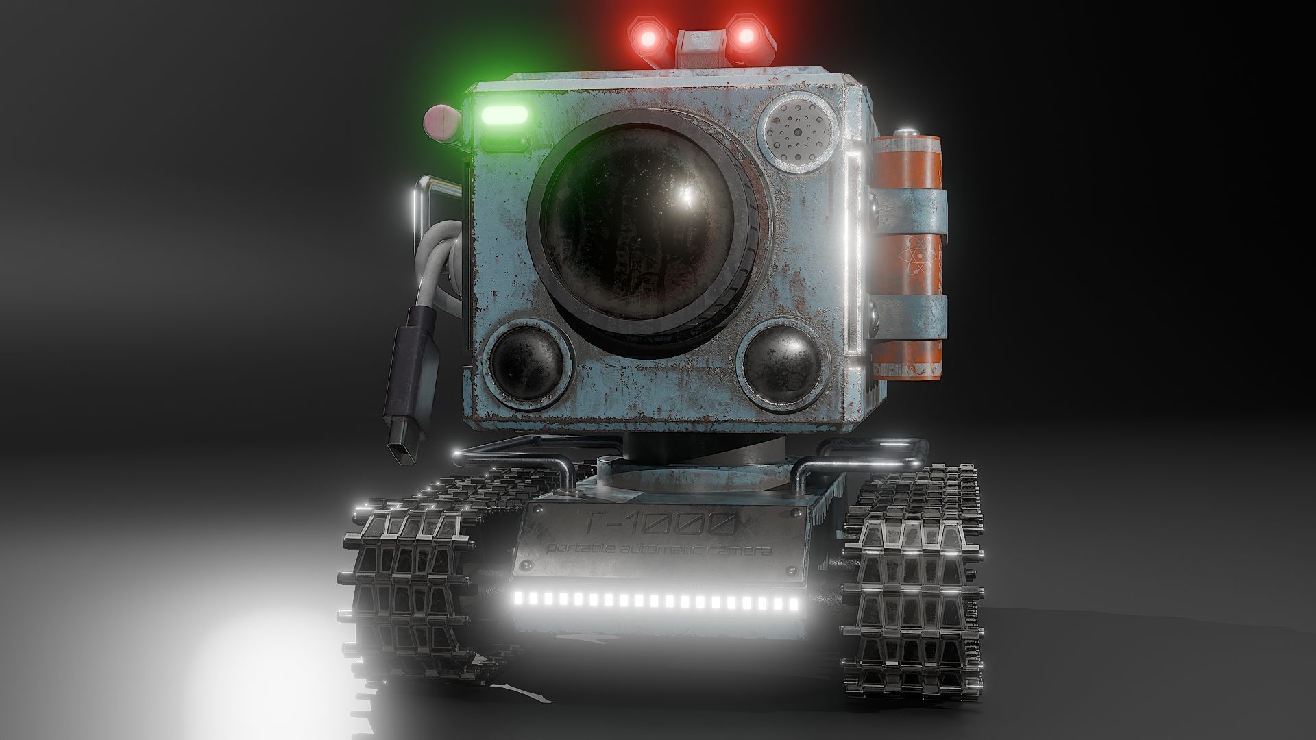 Camera Tank Low-poly 3D model_6