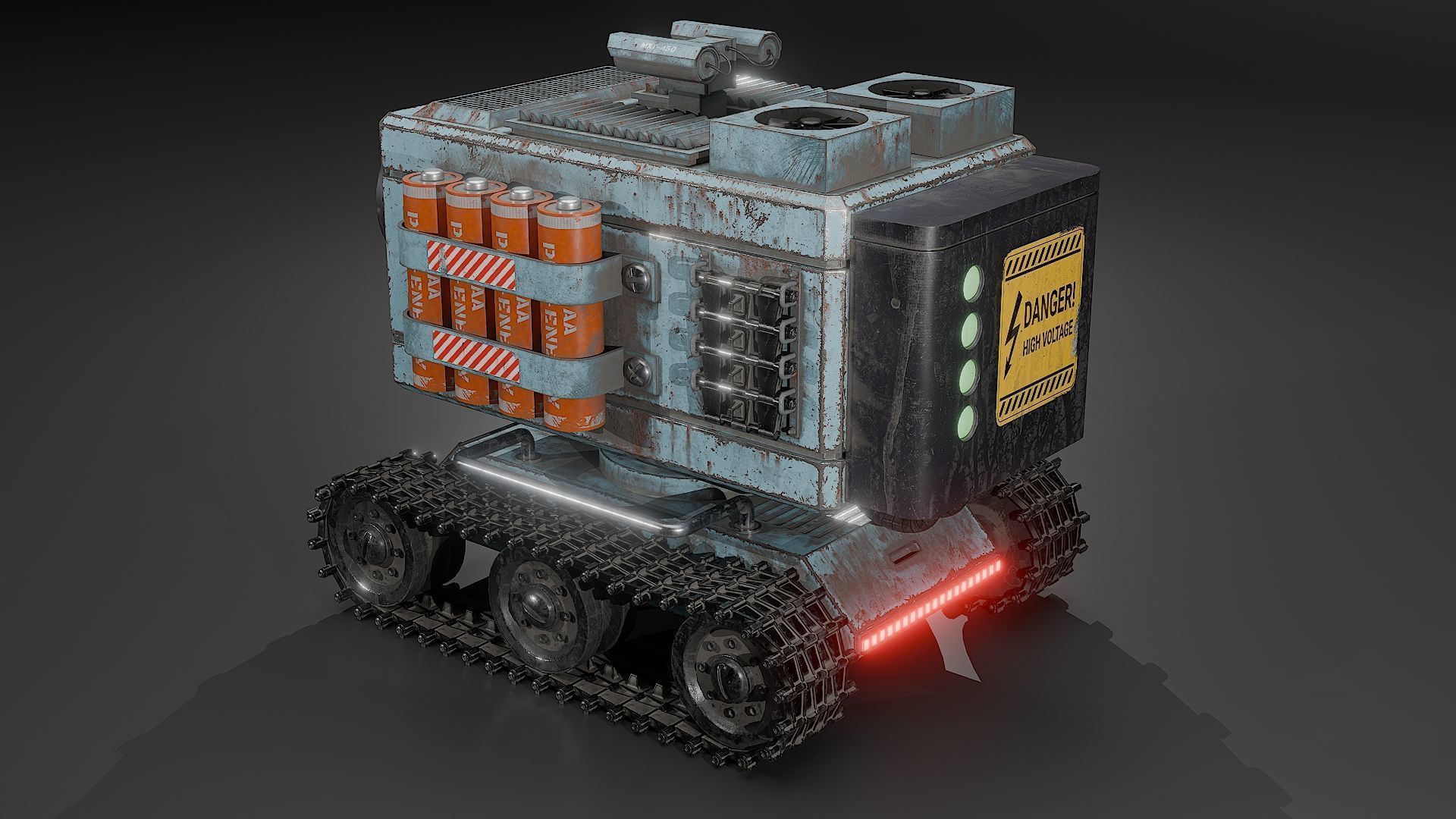 Camera Tank Low-poly 3D model_3