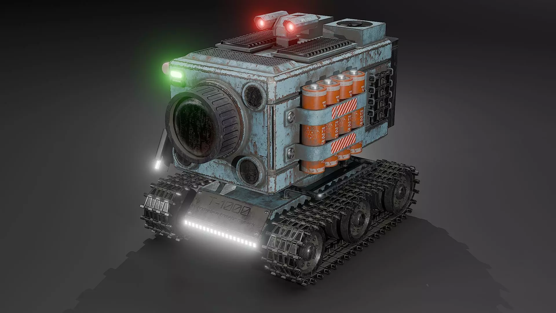 Camera Tank Low-poly 3D model_0