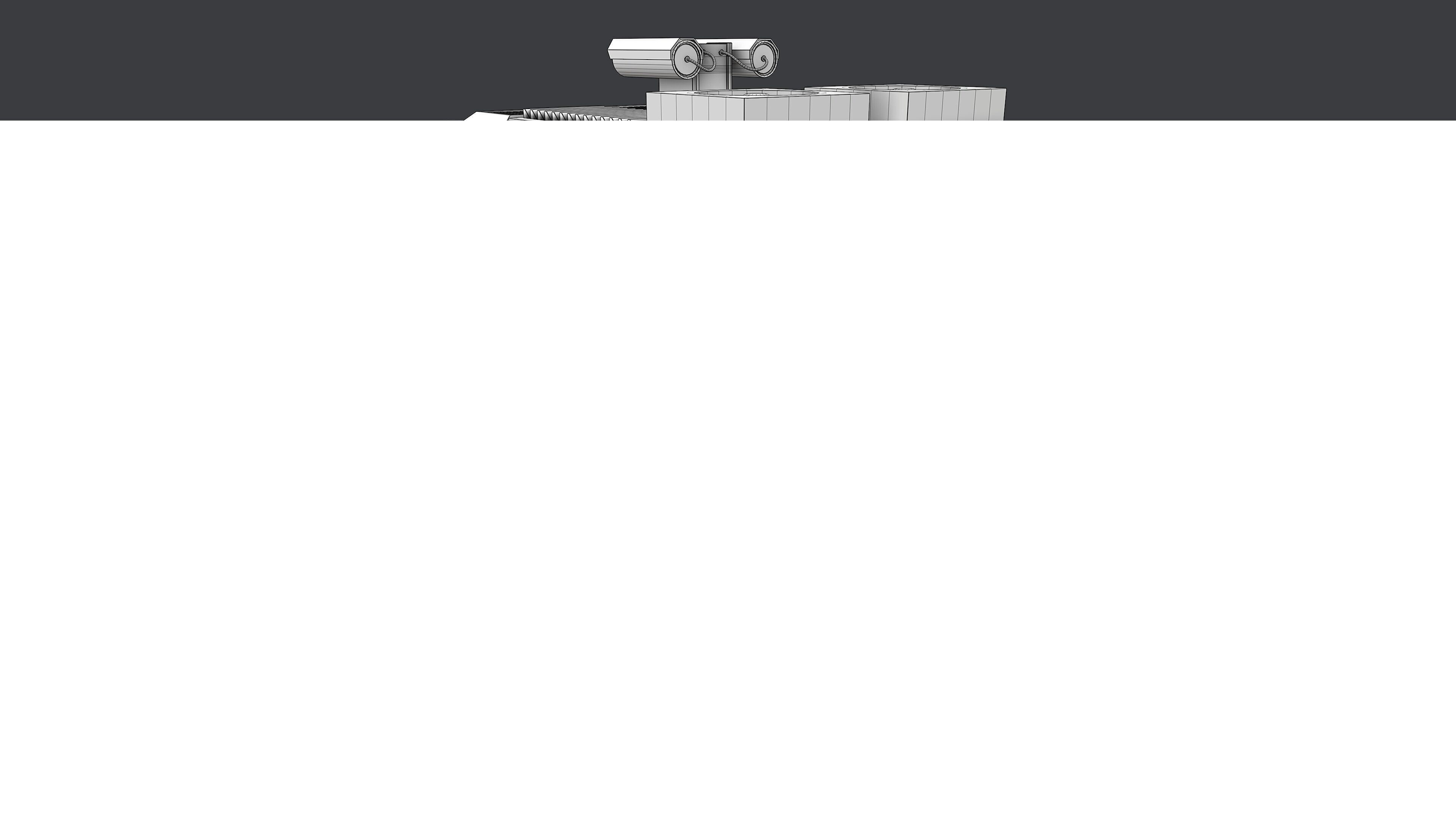 Camera Tank Low-poly 3D model_8