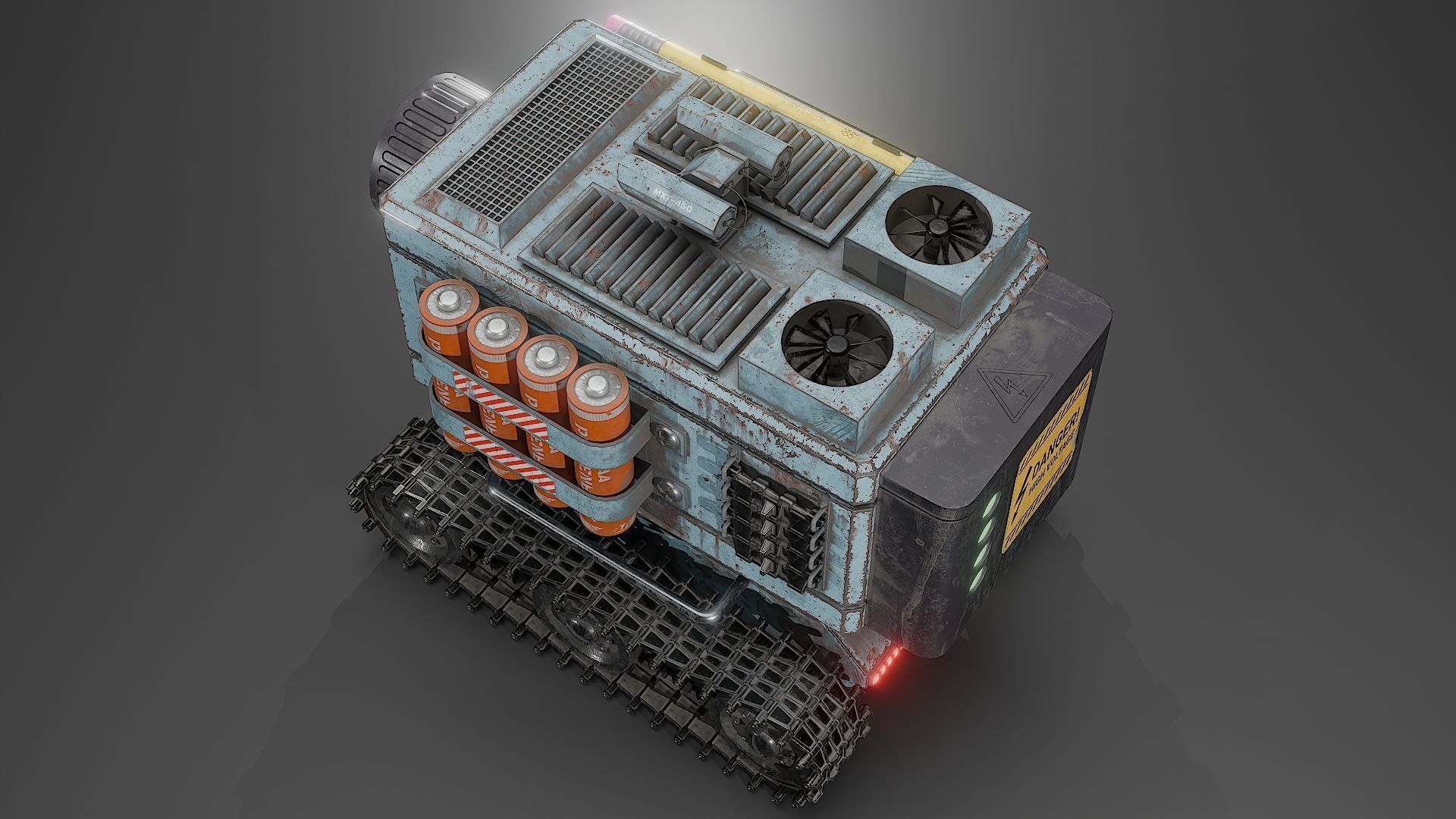 Camera Tank Low-poly 3D model_4